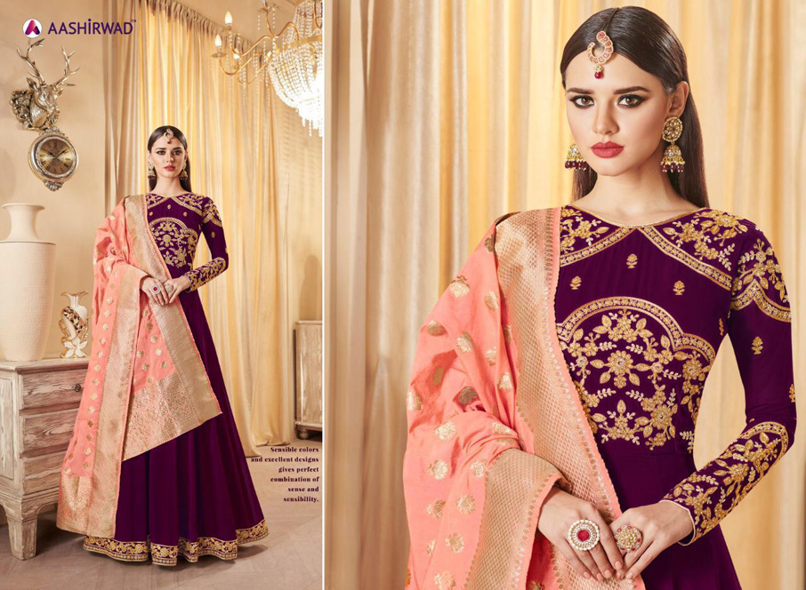Banarasi Aashirwad Creation Real Georgette Salwar Suit Banarasi Aashirwad Creation Real Georgette Salwar Suit