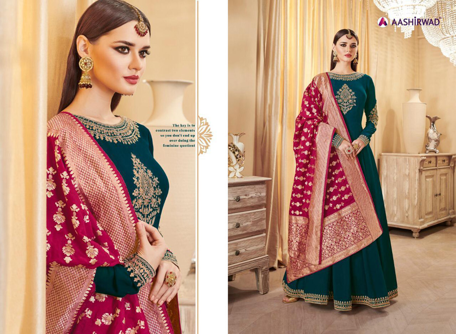 Banarasi Aashirwad Creation Real Georgette Salwar Suit Banarasi Aashirwad Creation Real Georgette Salwar Suit