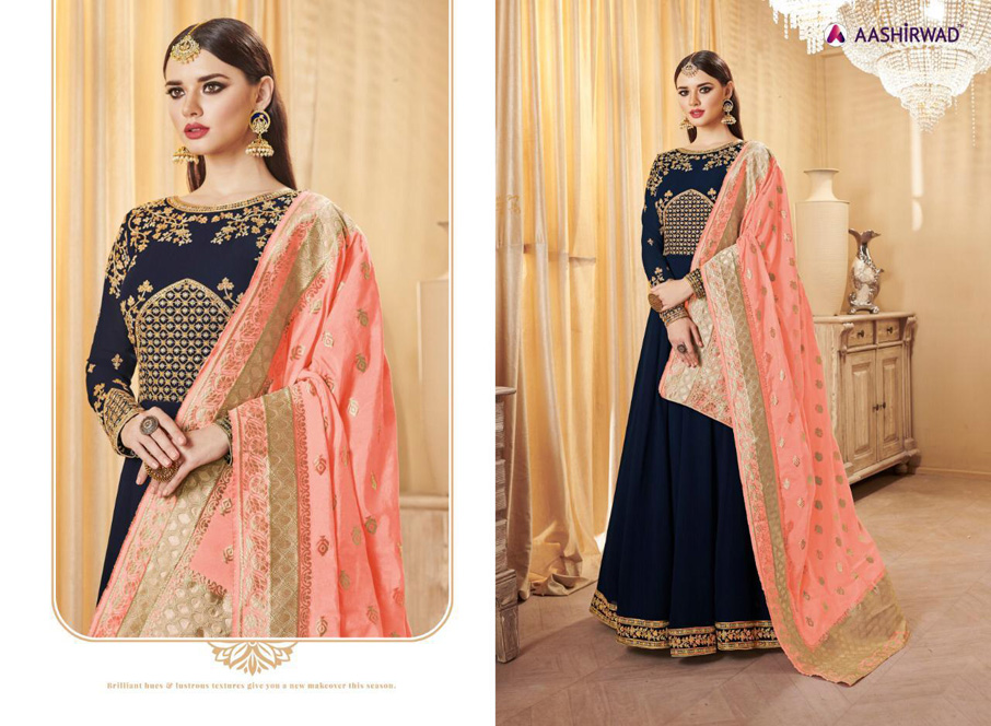 Banarasi Aashirwad Creation Real Georgette Salwar Suit Banarasi Aashirwad Creation Real Georgette Salwar Suit
