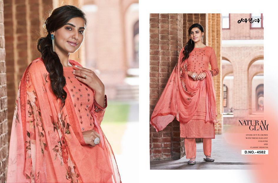 Jay Vijay Enliven Cotton Embroidery Salwar Kameez Jay Vijay Enliven Cotton Embroidery Salwar Kameez