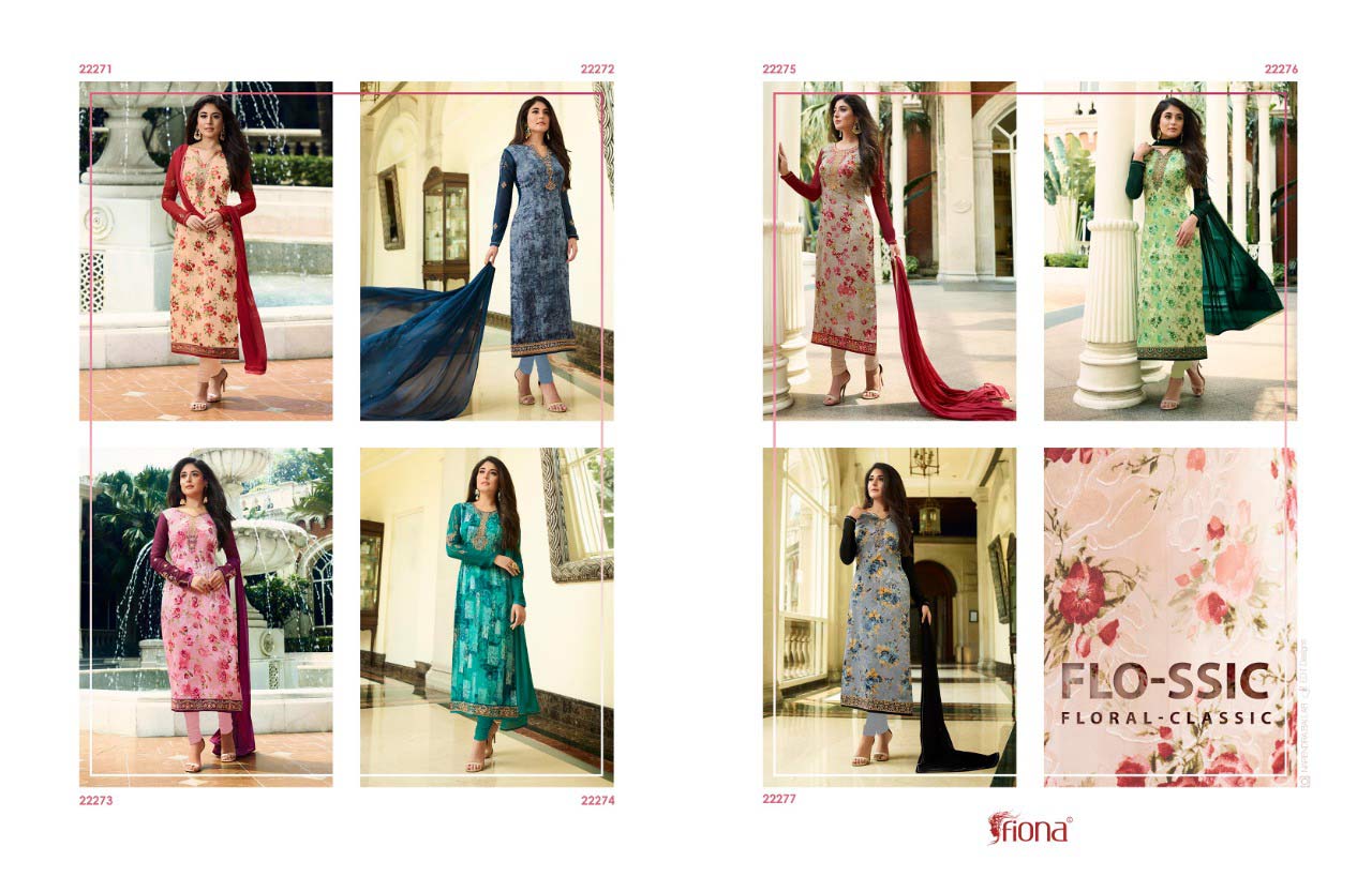Fiona Kritika Flossic Brasso Vol 1 Salwar Suits Collection Fiona Kritika Flossic Brasso Vol 1 Salwar Suits Collection