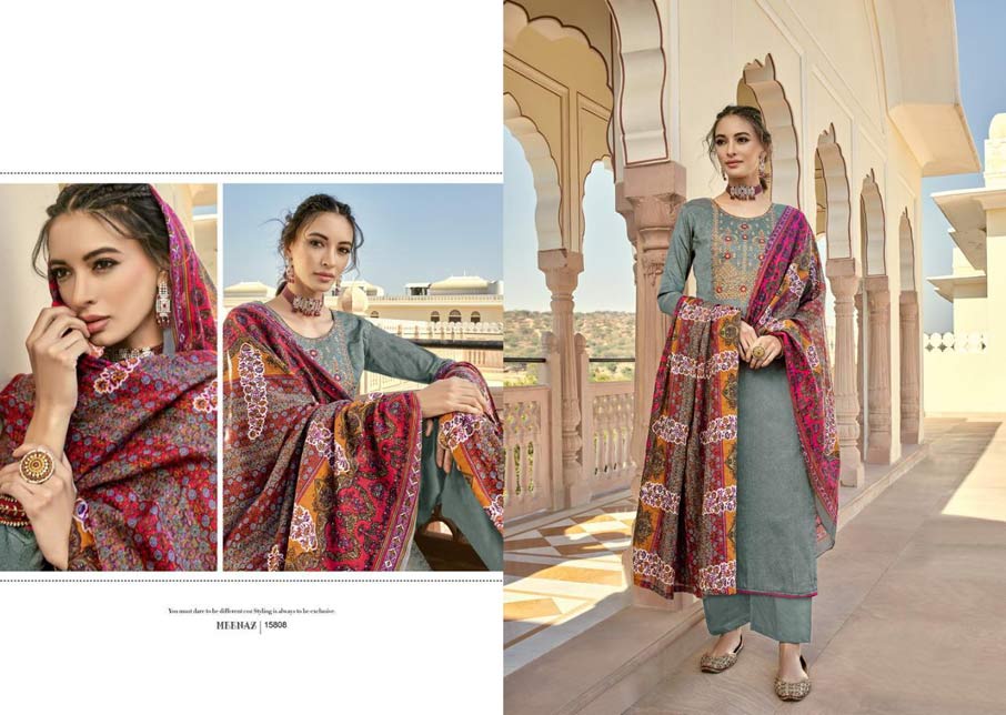 Meenaz Jam Silk Salwar Suits Catalogue Set Meenaz Jam Silk Salwar Suits Catalogue Set