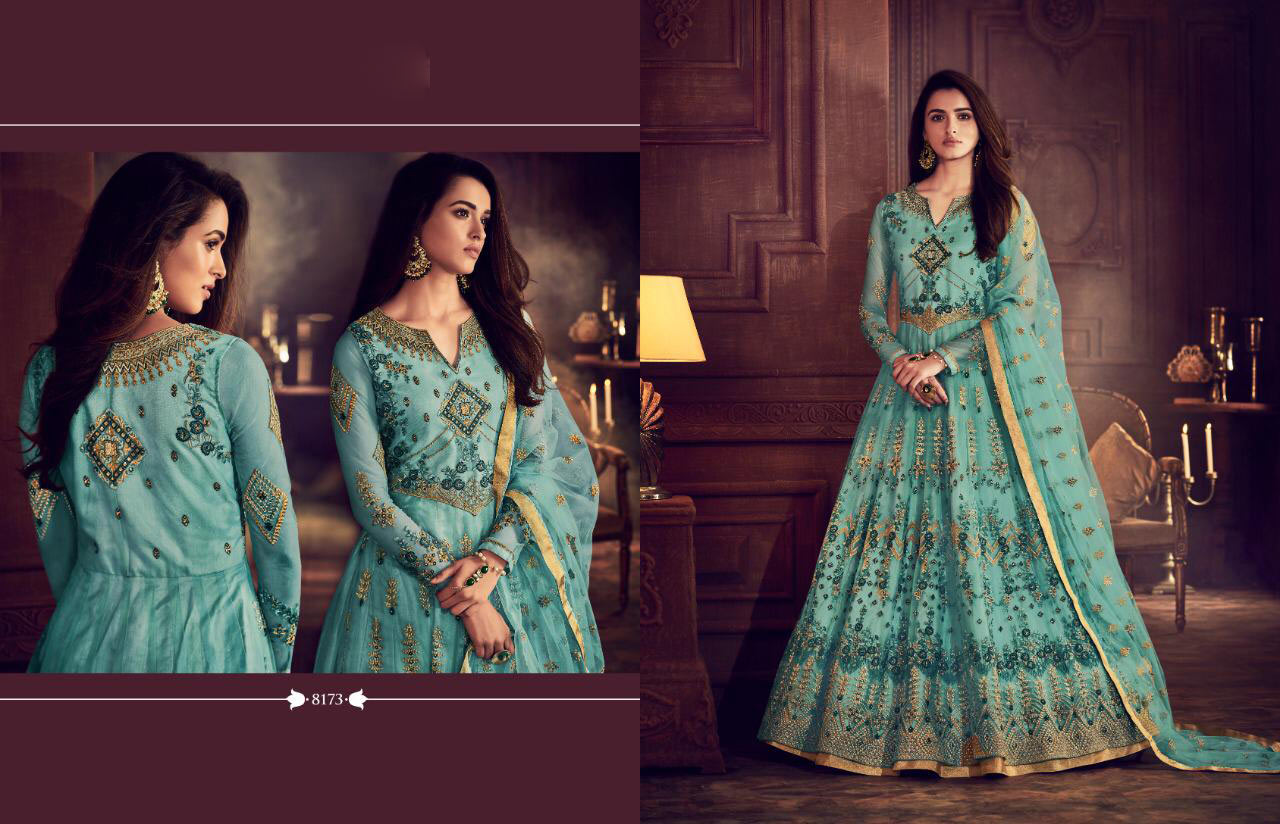 Nafisa Aashirwad Banglori Satin Bridal Anarkali Suits Nafisa Aashirwad Banglori Satin Bridal Anarkali Suits