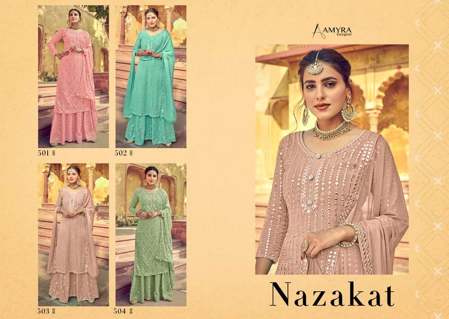 Nazakat Georgette Salwar Suits Catalog Wholeseller Nazakat Georgette Salwar Suits Catalog Wholeseller