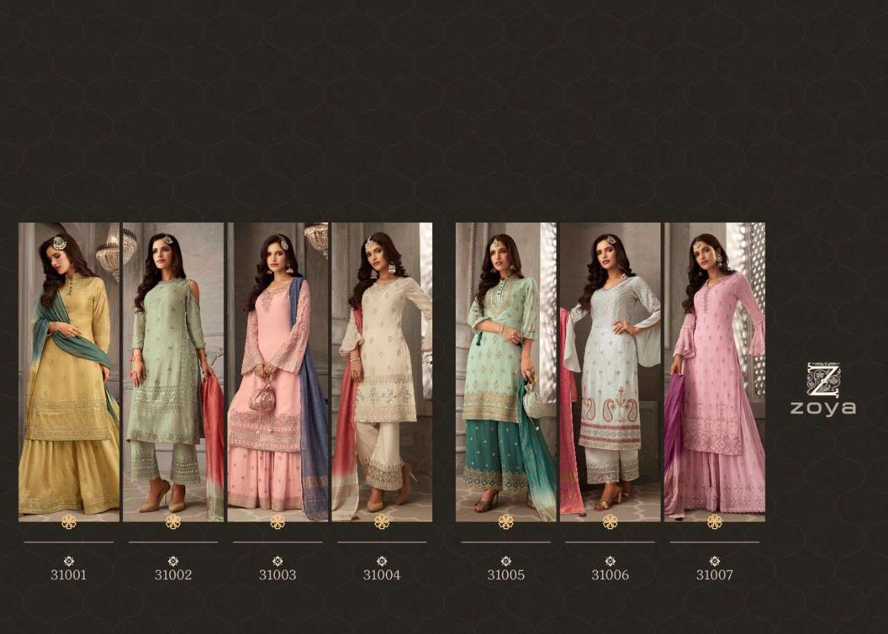 Zoya Petals Georgette Party Wear Suit Collection Zoya Petals Georgette Party Wear Suit Collection