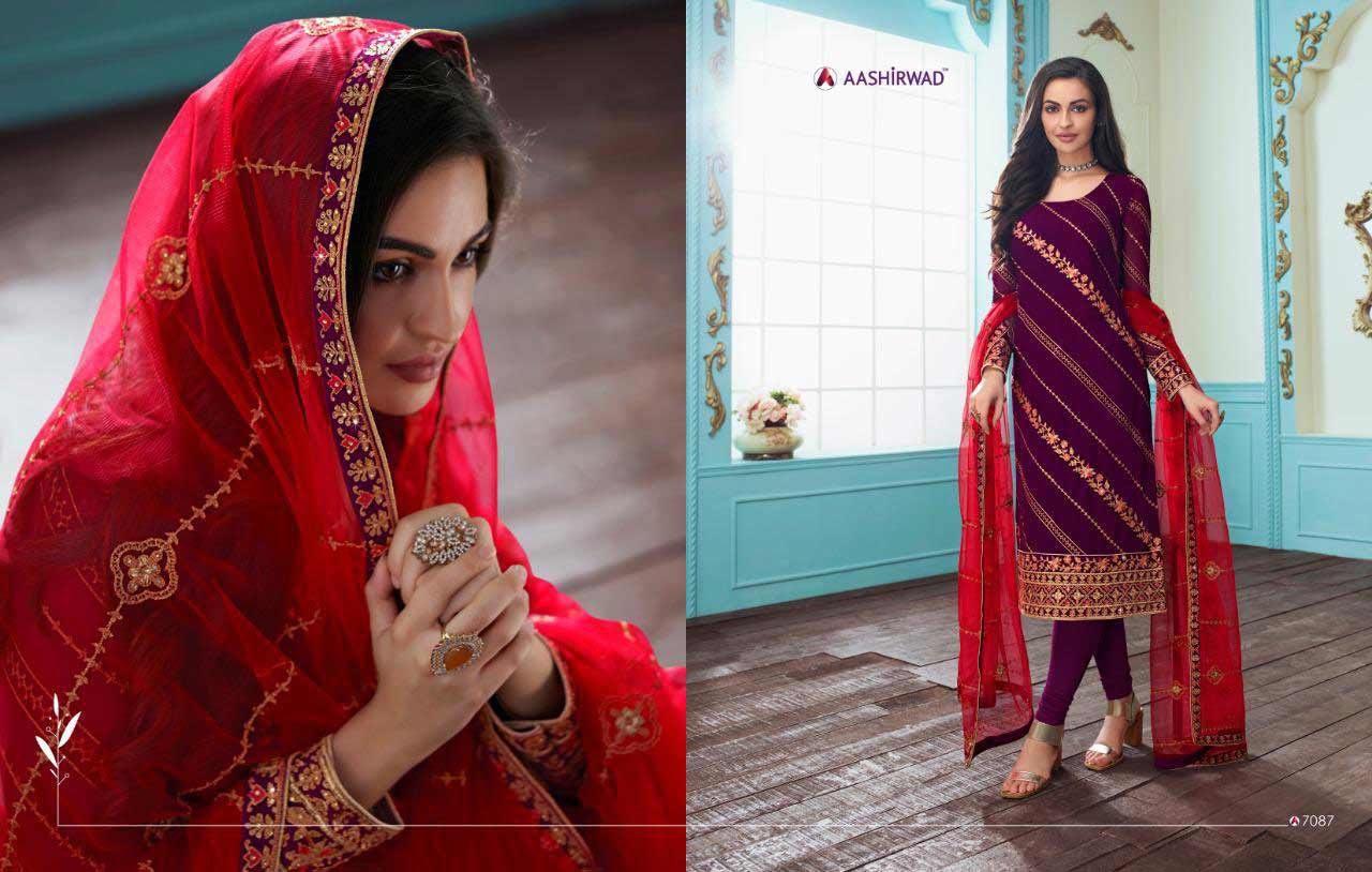 Aashirwad Sajni Georgette Wholesale Salwar Suit Aashirwad Sajni Georgette Wholesale Salwar Suit