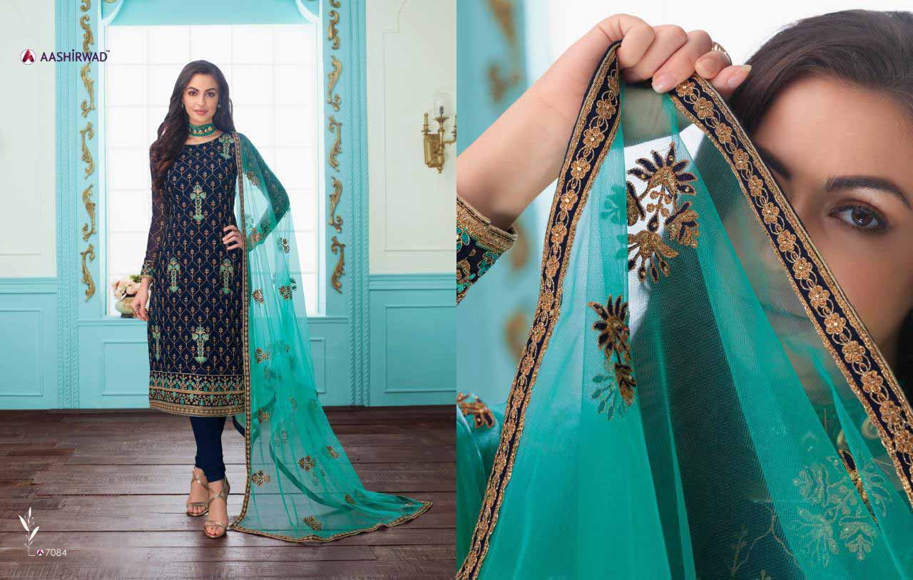 Aashirwad Sajni Georgette Wholesale Salwar Suit Aashirwad Sajni Georgette Wholesale Salwar Suit