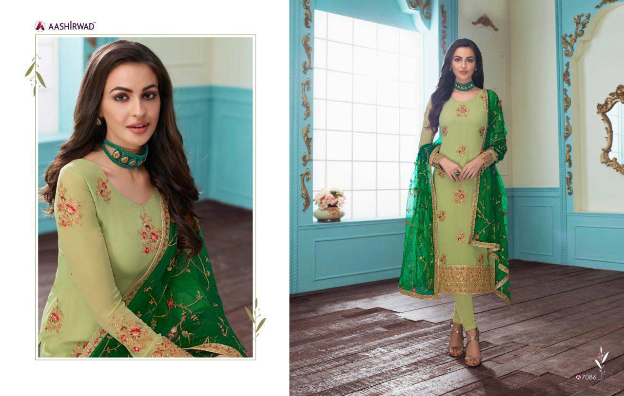 Aashirwad Sajni Georgette Wholesale Salwar Suit Aashirwad Sajni Georgette Wholesale Salwar Suit