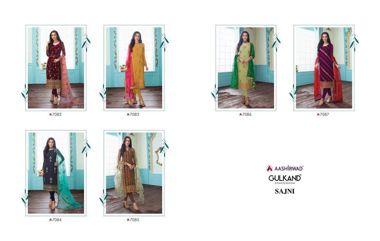 Aashirwad Sajni Georgette Wholesale Salwar Suit Aashirwad Sajni Georgette Wholesale Salwar Suit