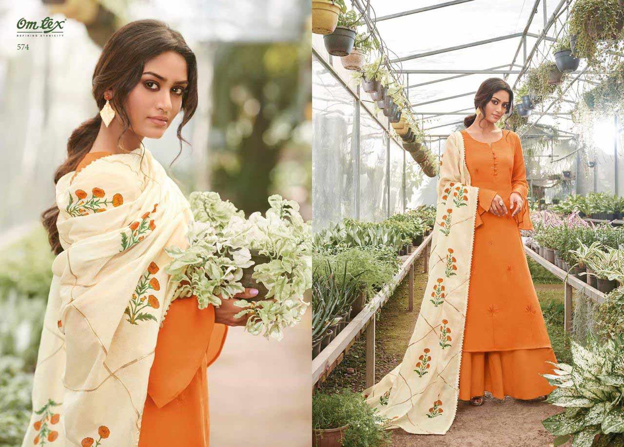 Omtex Selinta A Line Cotton Satin Designer Dress Material Collection Omtex Selinta A Line Cotton Satin Designer Dress Material Collection