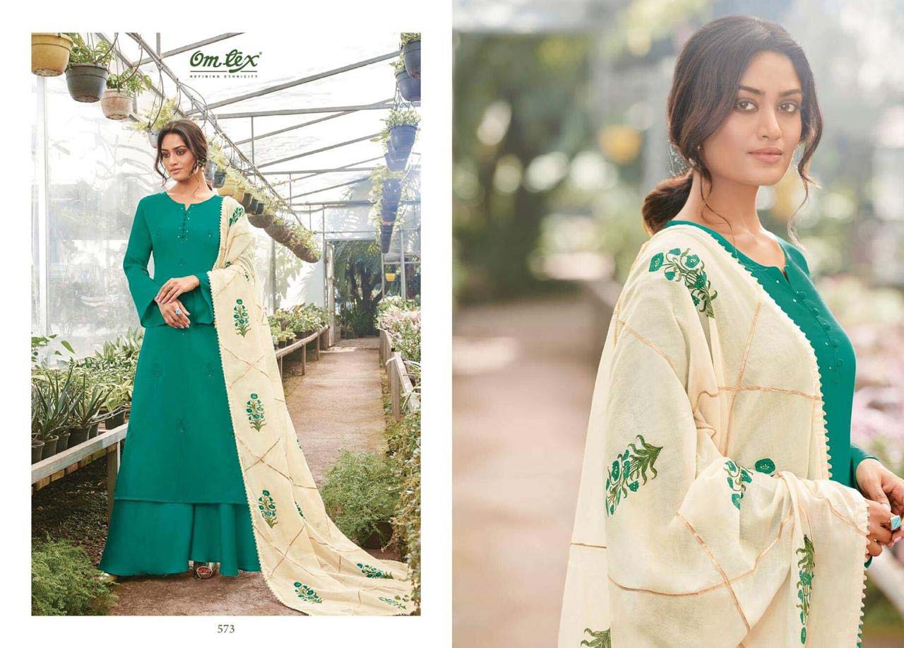 Omtex Selinta A Line Cotton Satin Designer Dress Material Collection Omtex Selinta A Line Cotton Satin Designer Dress Material Collection