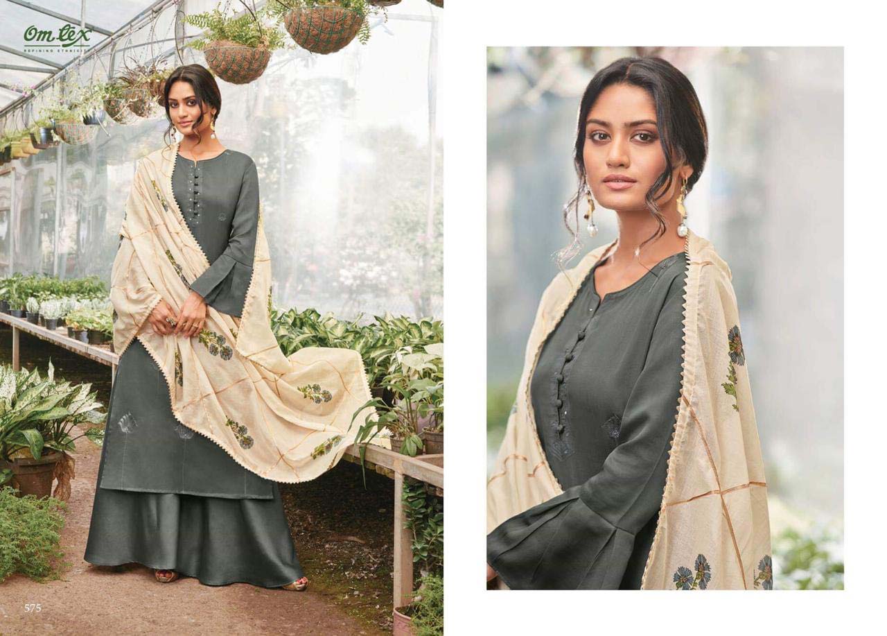Omtex Selinta A Line Cotton Satin Designer Dress Material Collection Omtex Selinta A Line Cotton Satin Designer Dress Material Collection