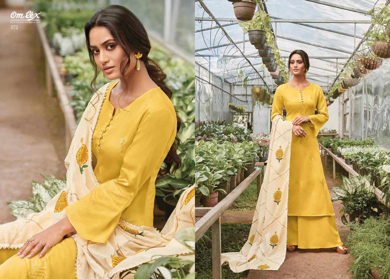 Omtex Selinta A Line Cotton Satin Designer Dress Material Collection Omtex Selinta A Line Cotton Satin Designer Dress Material Collection