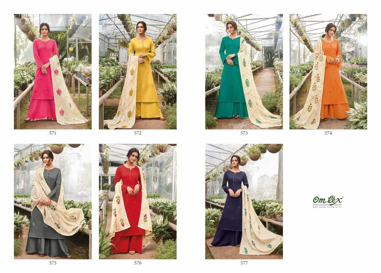 Omtex Selinta A Line Cotton Satin Designer Dress Material Collection Omtex Selinta A Line Cotton Satin Designer Dress Material Collection