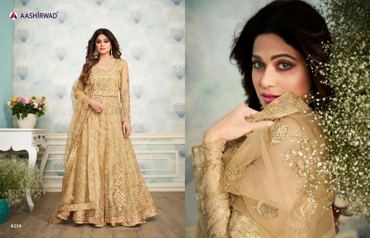 Aashirwad Sheeshmahal Net Indo Western Style Suit Aashirwad Sheeshmahal Net Indo Western Style Suit