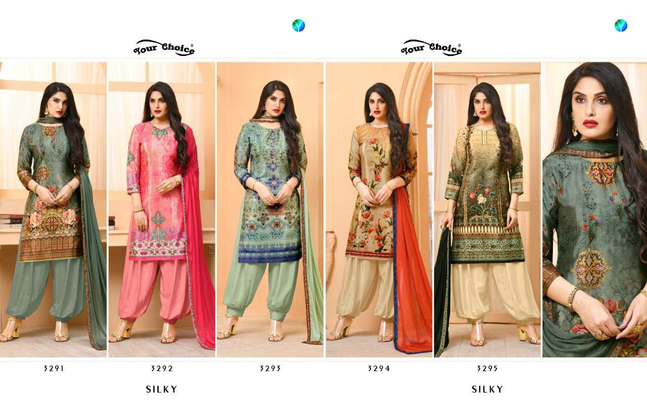 Silky Your Choice Stitch Patiala Salwar Suit Wholesaler Silky Your Choice Stitch Patiala Salwar Suit Wholesaler