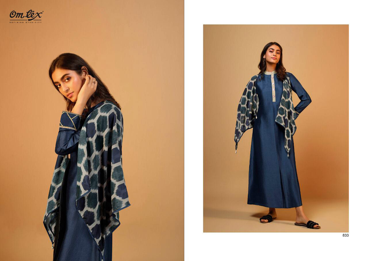 Om Tex Spark Readymade Long Dress With Scarf Om Tex Spark Readymade Long Dress With Scarf