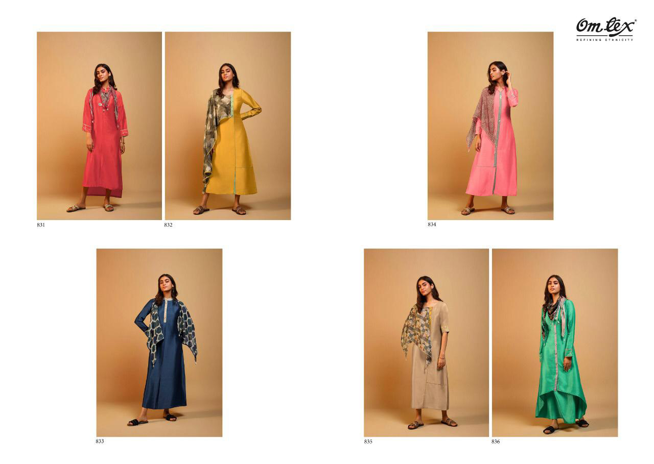 Om Tex Spark Readymade Long Dress With Scarf Om Tex Spark Readymade Long Dress With Scarf