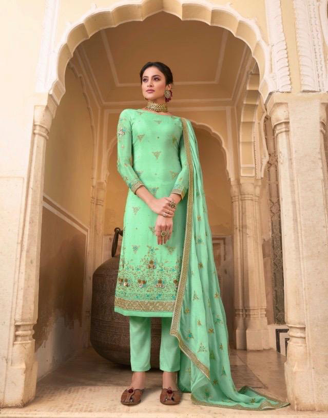 Suhani Chinon Embroidery Wholesale Salwar Suits Suhani Chinon Embroidery Wholesale Salwar Suits