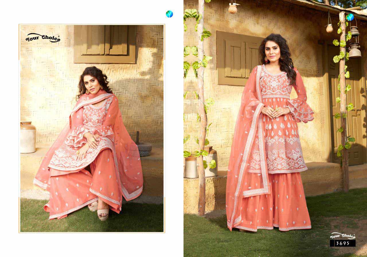 Zoyaa Your Choice Embroidered Palazzo Salwar Zoyaa Your Choice Embroidered Palazzo Salwar