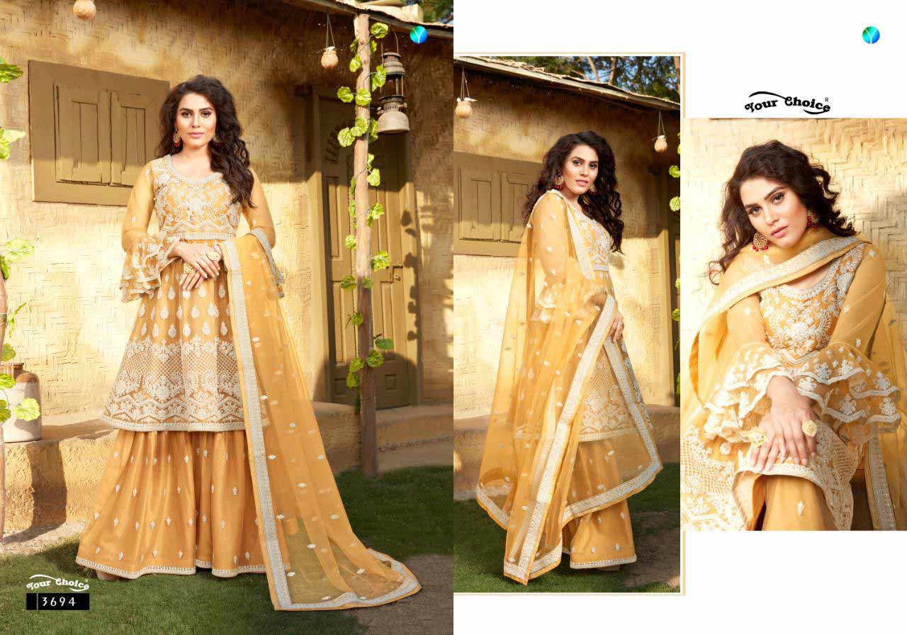 Zoyaa Your Choice Embroidered Palazzo Salwar Zoyaa Your Choice Embroidered Palazzo Salwar