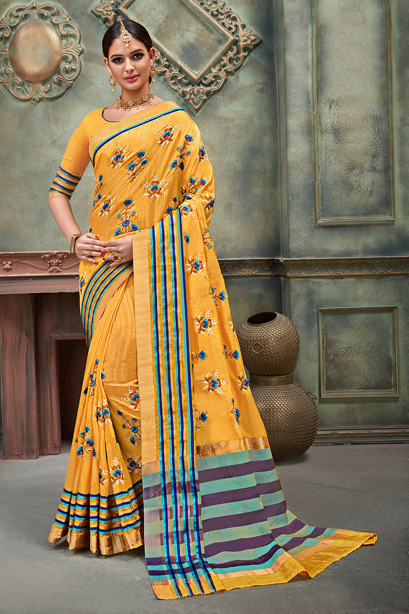 Lilots Present Nylon Silk Thread Embroidery Butta Sarees-656 Lilots Present Nylon Silk Thread Embroidery Butta Sarees-656