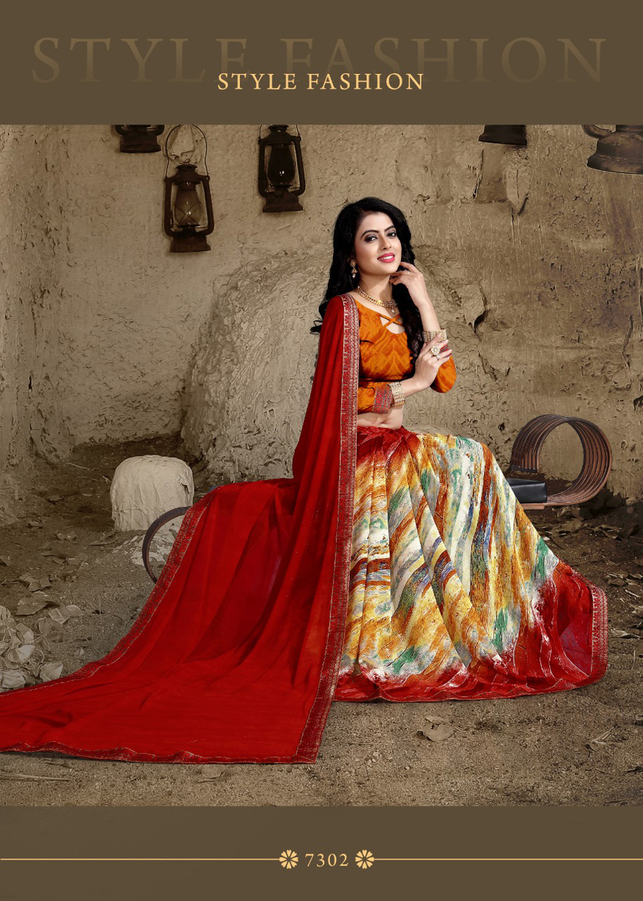 Ponds Fancy Border Sarees Catalog by Bharat Creation Ponds Fancy Border Sarees Catalog by Bharat Creation