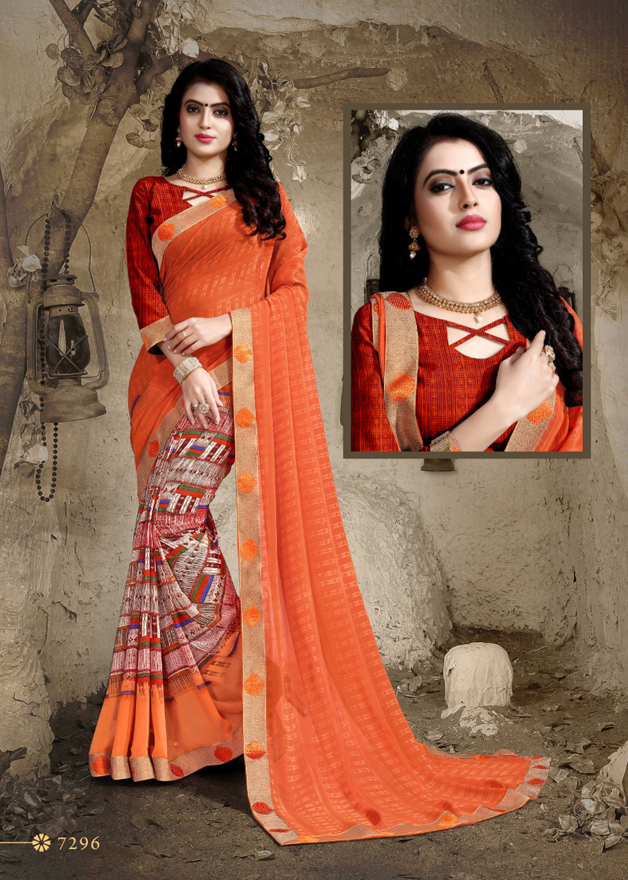 Ponds Fancy Border Sarees Catalog by Bharat Creation Ponds Fancy Border Sarees Catalog by Bharat Creation