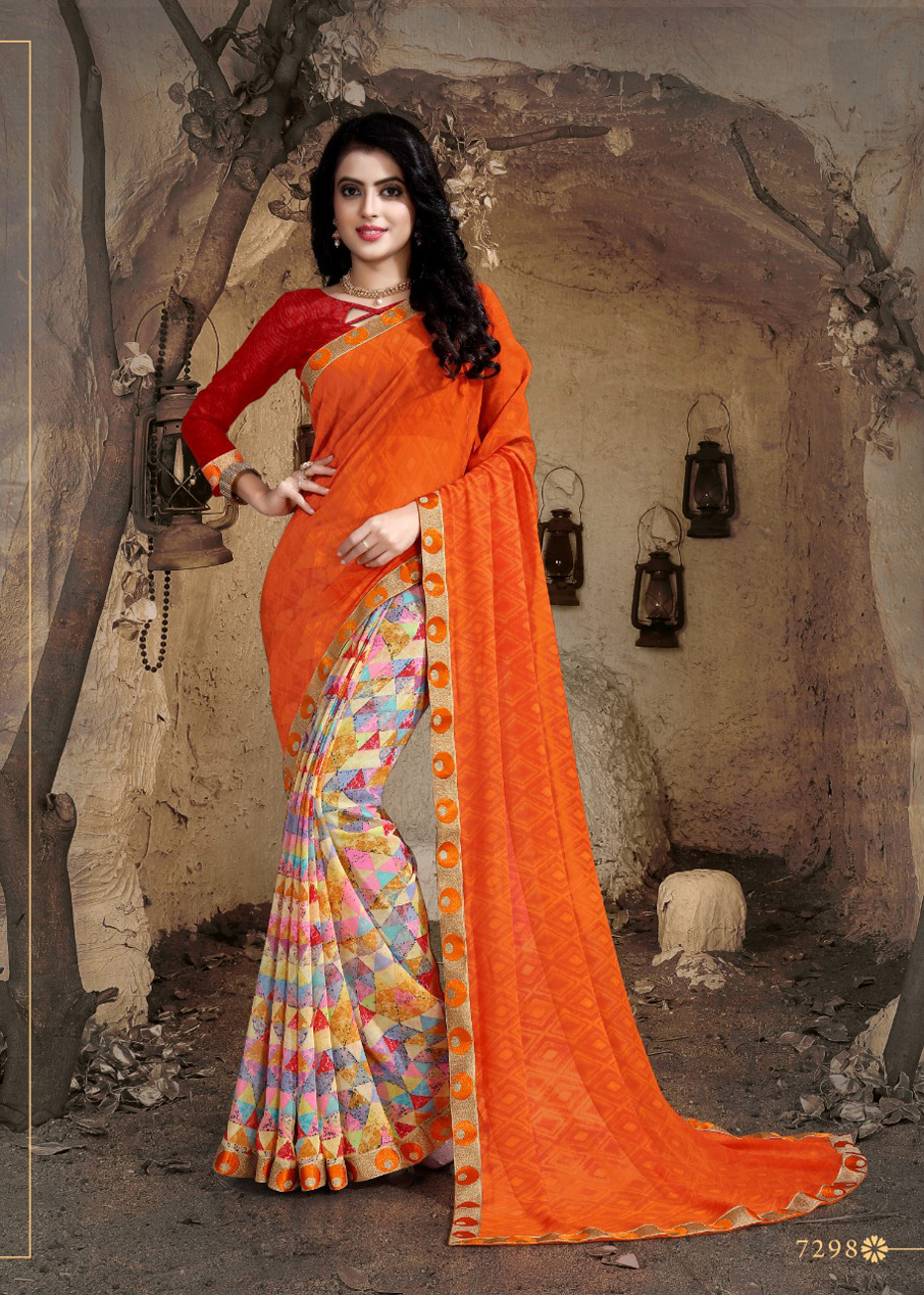 Ponds Fancy Border Sarees Catalog by Bharat Creation Ponds Fancy Border Sarees Catalog by Bharat Creation