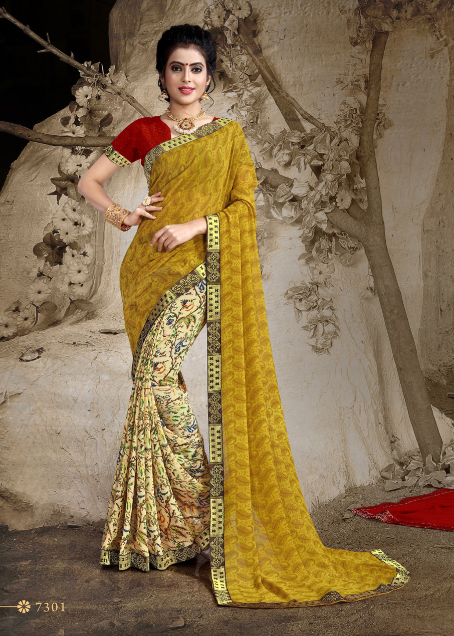 Ponds Fancy Border Sarees Catalog by Bharat Creation Ponds Fancy Border Sarees Catalog by Bharat Creation
