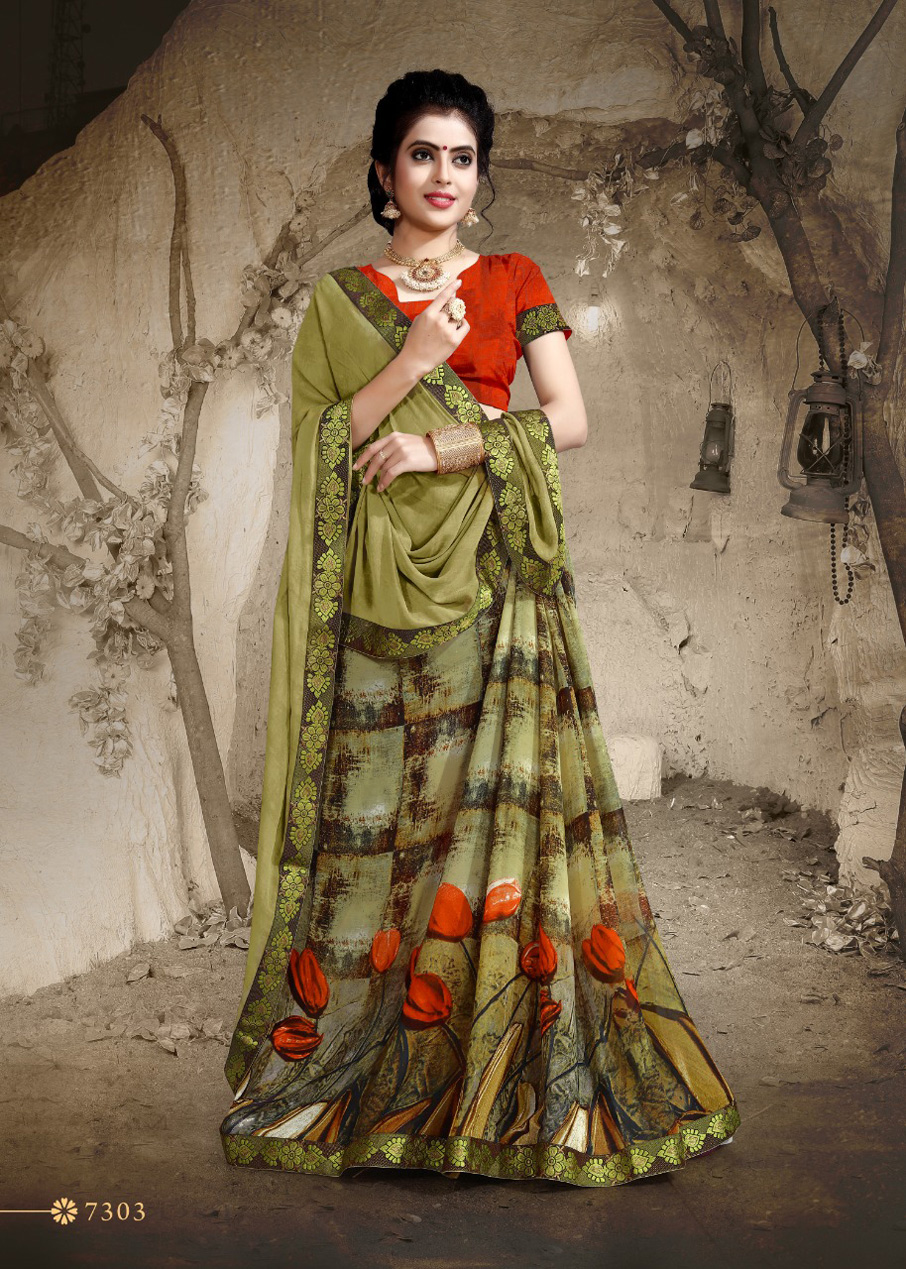 Ponds Fancy Border Sarees Catalog by Bharat Creation Ponds Fancy Border Sarees Catalog by Bharat Creation