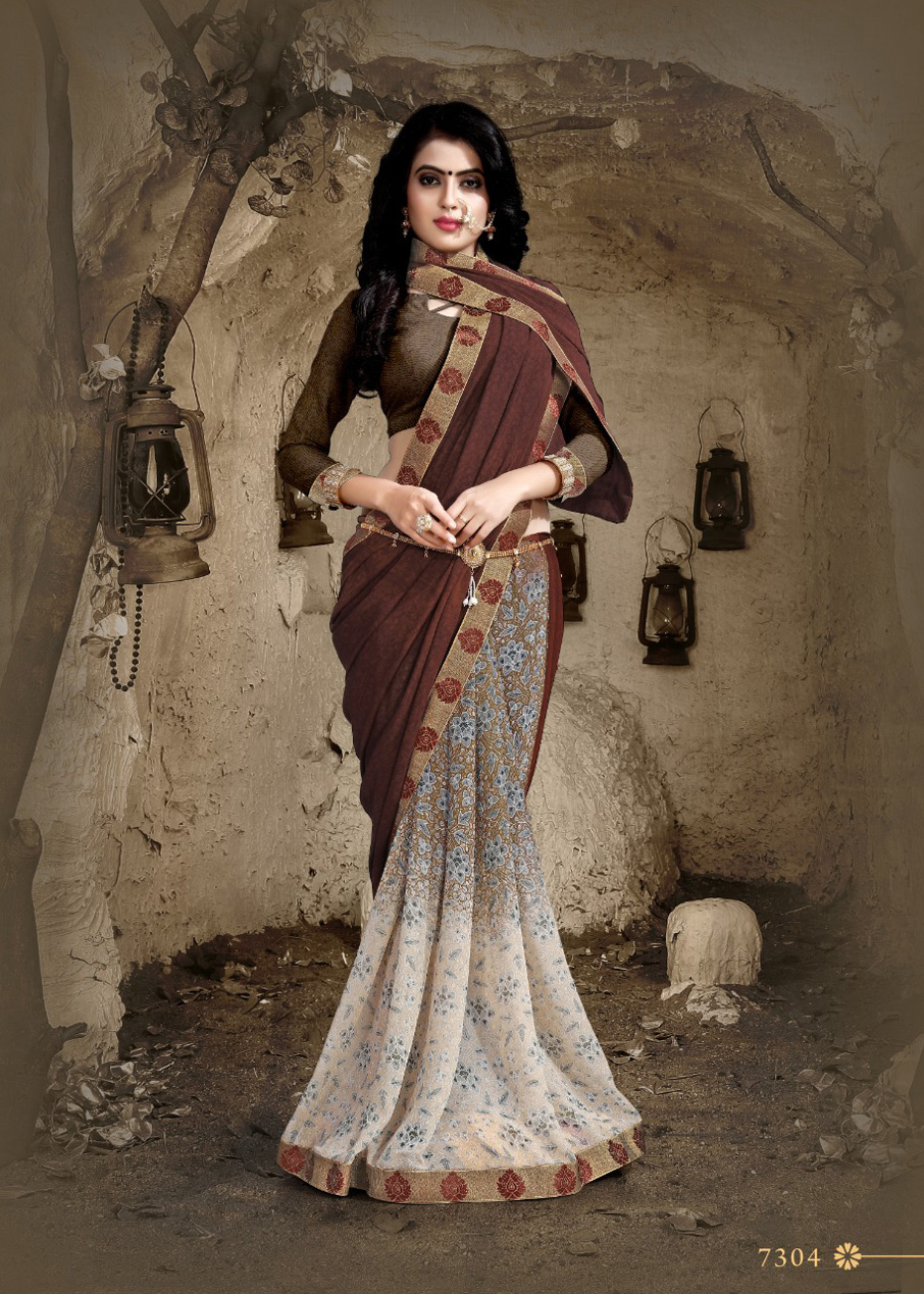 Ponds Fancy Border Sarees Catalog by Bharat Creation Ponds Fancy Border Sarees Catalog by Bharat Creation