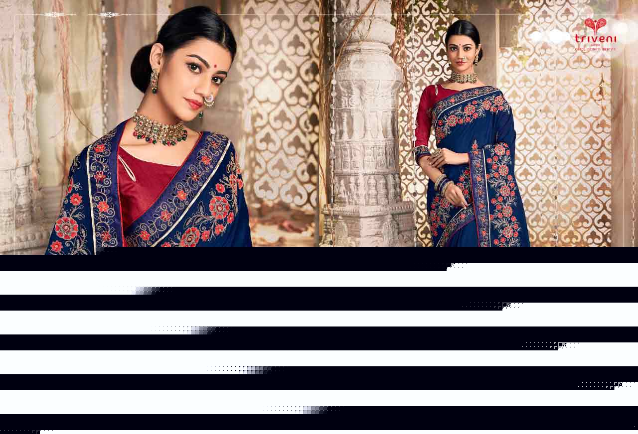 Triveni Santoor Chanderi Silk Zari Sarees Catalog Triveni Santoor Chanderi Silk Zari Sarees Catalog