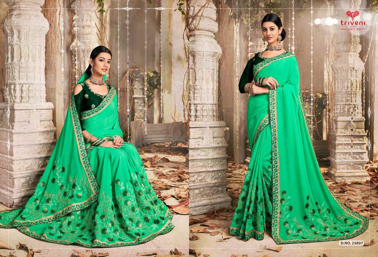 Triveni Santoor Chanderi Silk Zari Sarees Catalog Triveni Santoor Chanderi Silk Zari Sarees Catalog