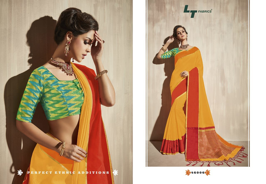 LT Fabrics Surbhi Bhagalpuri Satin Border Sarees LT Fabrics Surbhi Bhagalpuri Satin Border Sarees