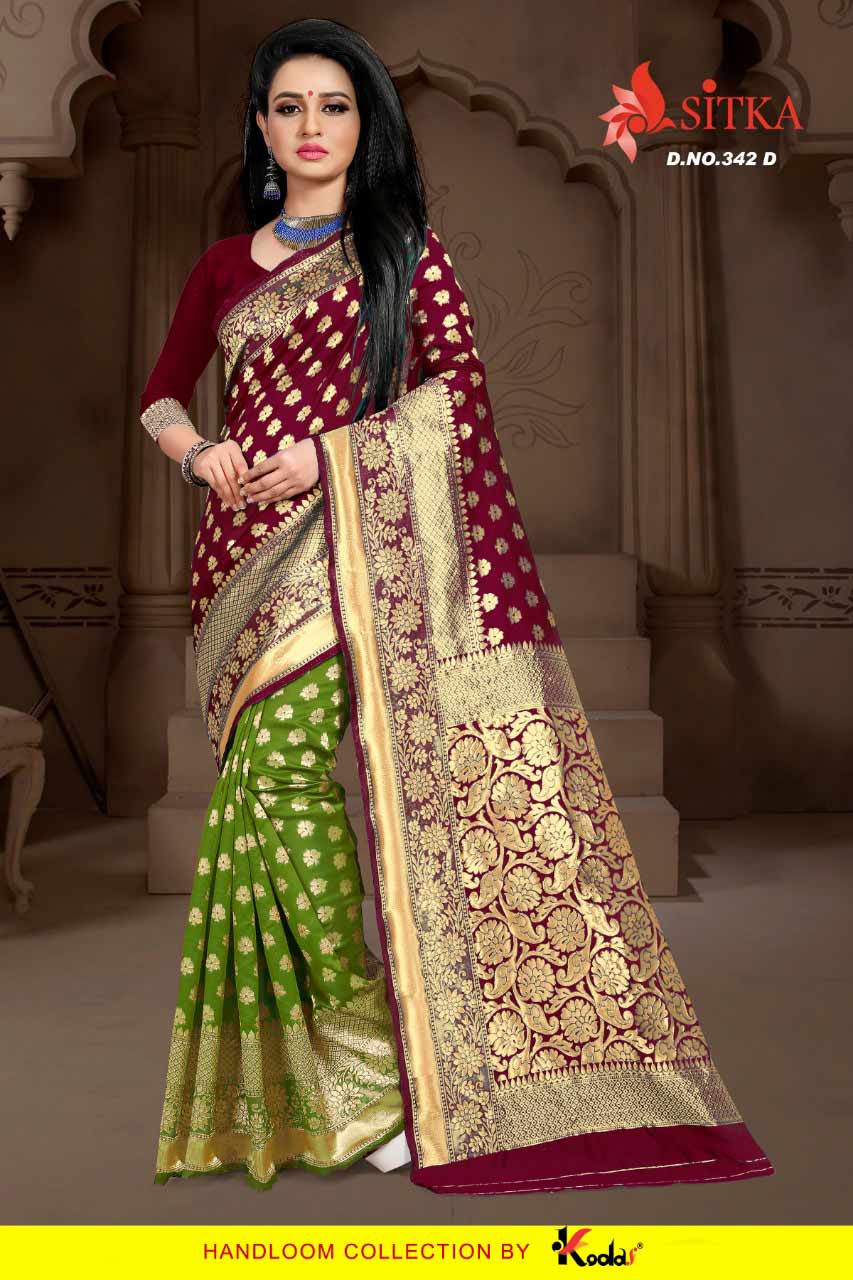 Sitka Taal-342 Silk Jacquard Wholesale Saree Sitka Taal-342 Silk Jacquard Wholesale Saree