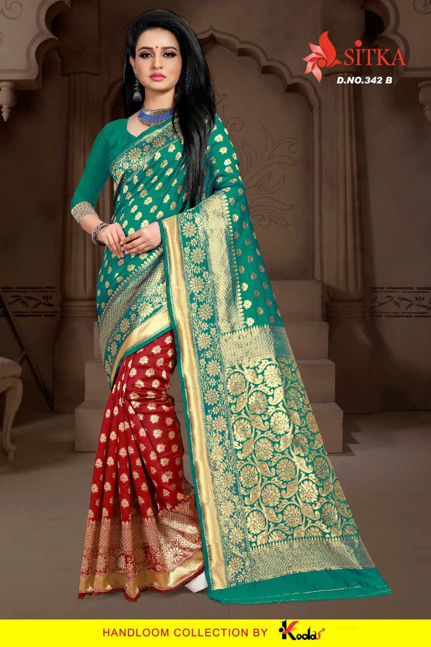 Sitka Taal-342 Silk Jacquard Wholesale Saree Sitka Taal-342 Silk Jacquard Wholesale Saree