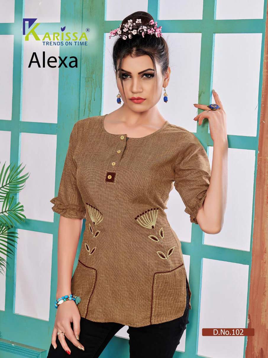 Alexa Karissa Fancy Thread Work Tops Manufacturer Alexa Karissa Fancy Thread Work Tops Manufacturer