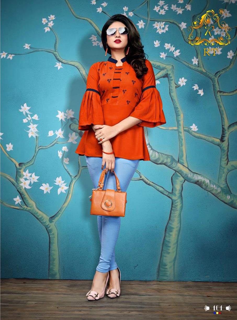 Jolly RT Design Rayon Dyed Embroidery Tops Catalog Jolly RT Design Rayon Dyed Embroidery Tops Catalog