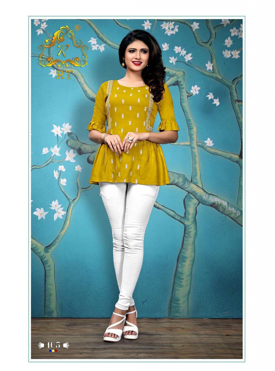 Jolly RT Design Rayon Dyed Embroidery Tops Catalog Jolly RT Design Rayon Dyed Embroidery Tops Catalog