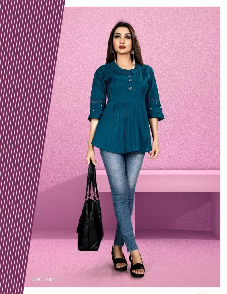 Kiwi Alishka Plain Cotton Girls Wear Tops Collection Kiwi Alishka Plain Cotton Girls Wear Tops Collection