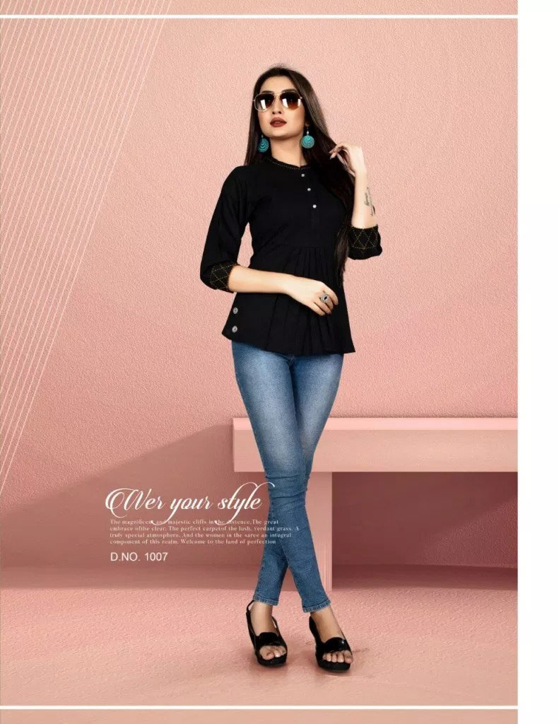 Kiwi Alishka Plain Cotton Girls Wear Tops Collection Kiwi Alishka Plain Cotton Girls Wear Tops Collection