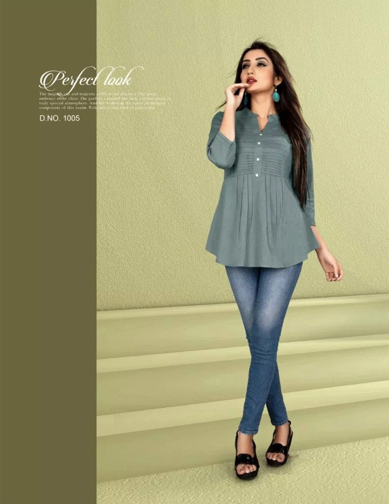 Kiwi Alishka Plain Cotton Girls Wear Tops Collection Kiwi Alishka Plain Cotton Girls Wear Tops Collection