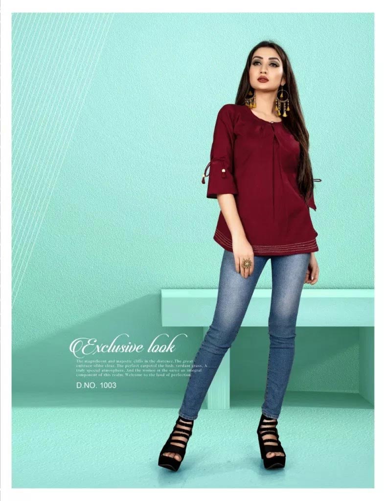 Kiwi Alishka Plain Cotton Girls Wear Tops Collection Kiwi Alishka Plain Cotton Girls Wear Tops Collection
