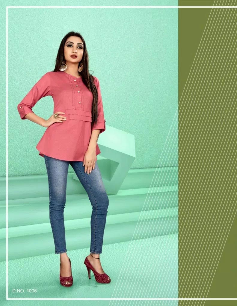 Kiwi Alishka Plain Cotton Girls Wear Tops Collection Kiwi Alishka Plain Cotton Girls Wear Tops Collection