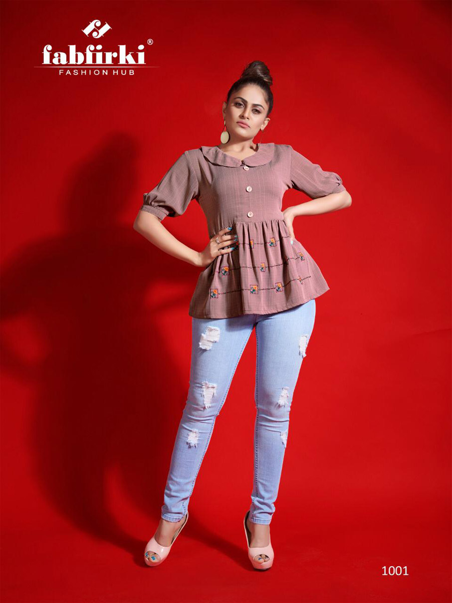 Fabfirki Red-Look Embroidery Western Wear Tops Fabfirki Red-Look Embroidery Western Wear Tops