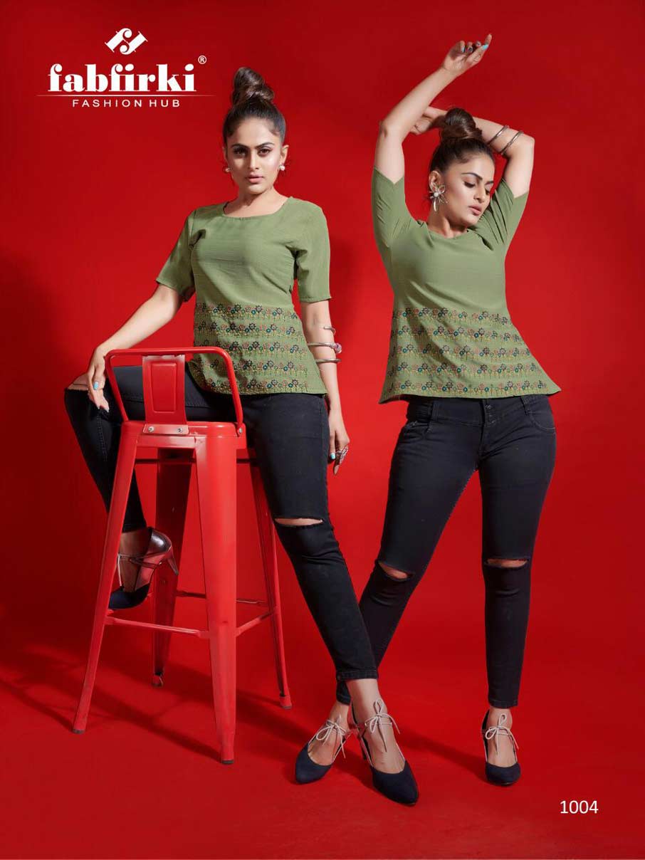 Fabfirki Red-Look Embroidery Western Wear Tops Fabfirki Red-Look Embroidery Western Wear Tops